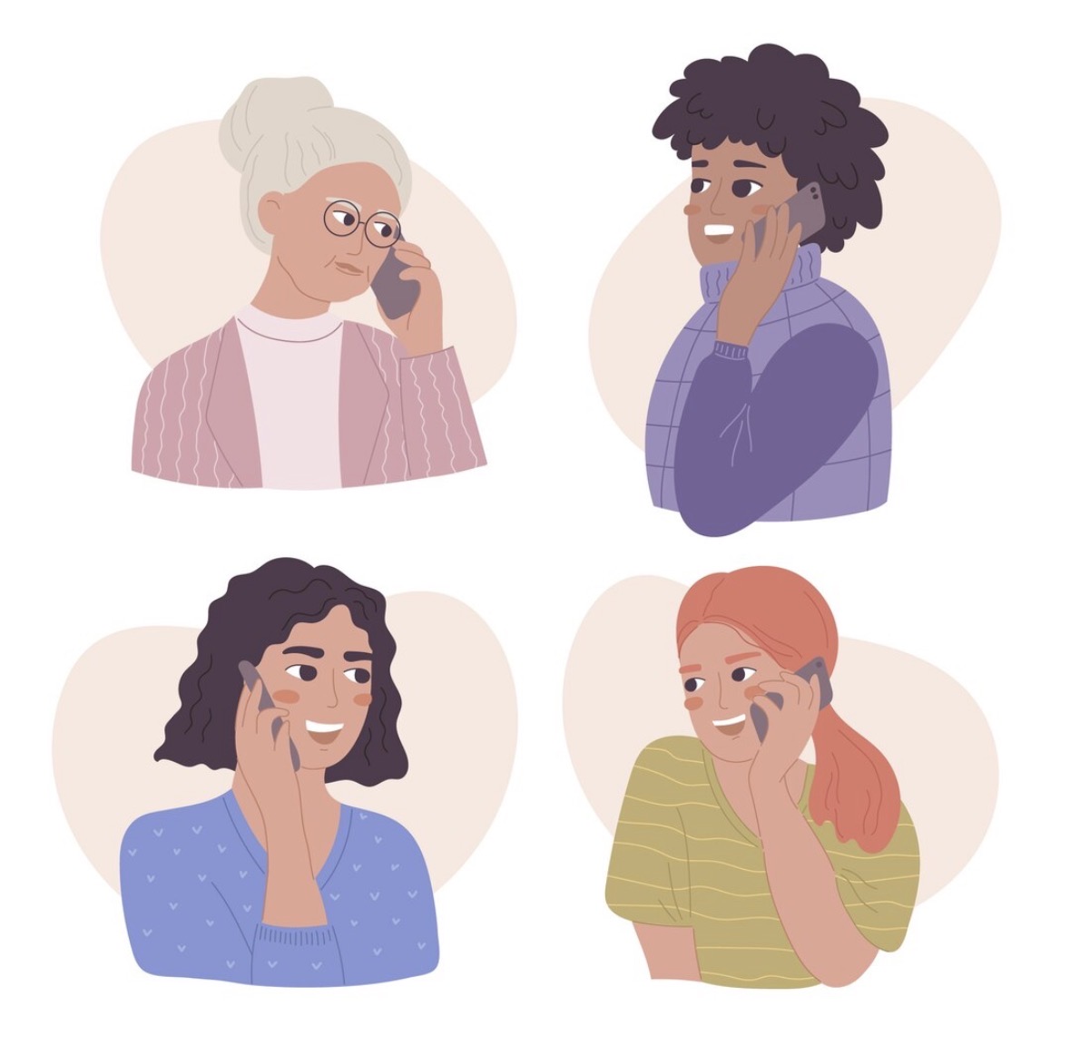 Illustration of several people each being reached about their own case